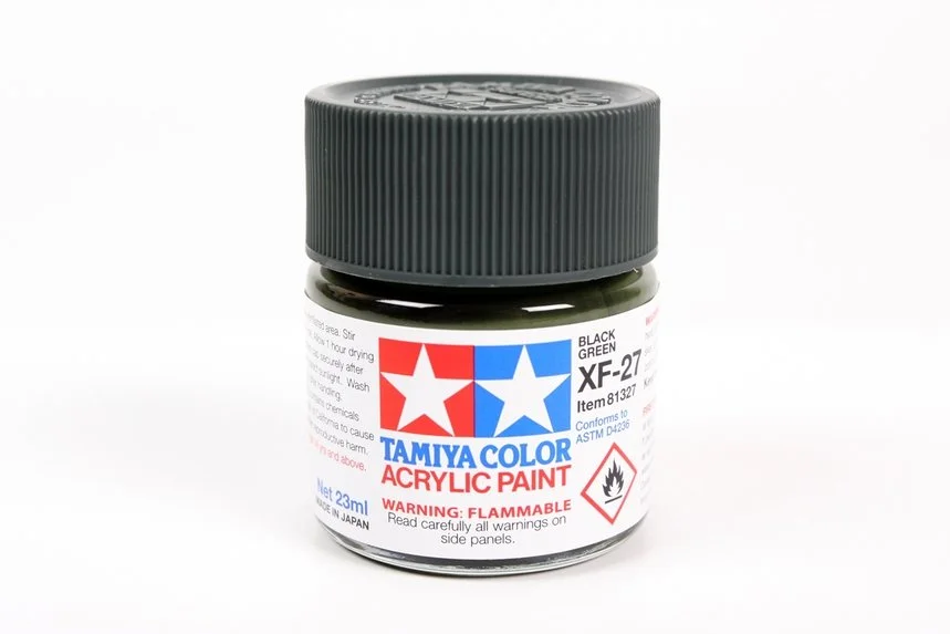 Tamiya 23ml-3/4oz Acrylic XF-27 Black Green #81327
