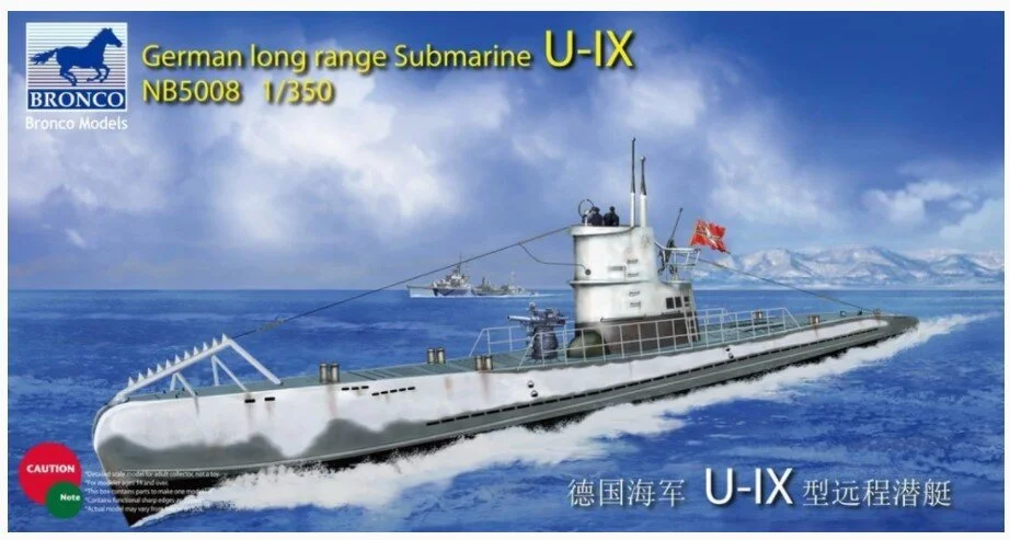 1/350 Bronco German Submarine Type U-IX A