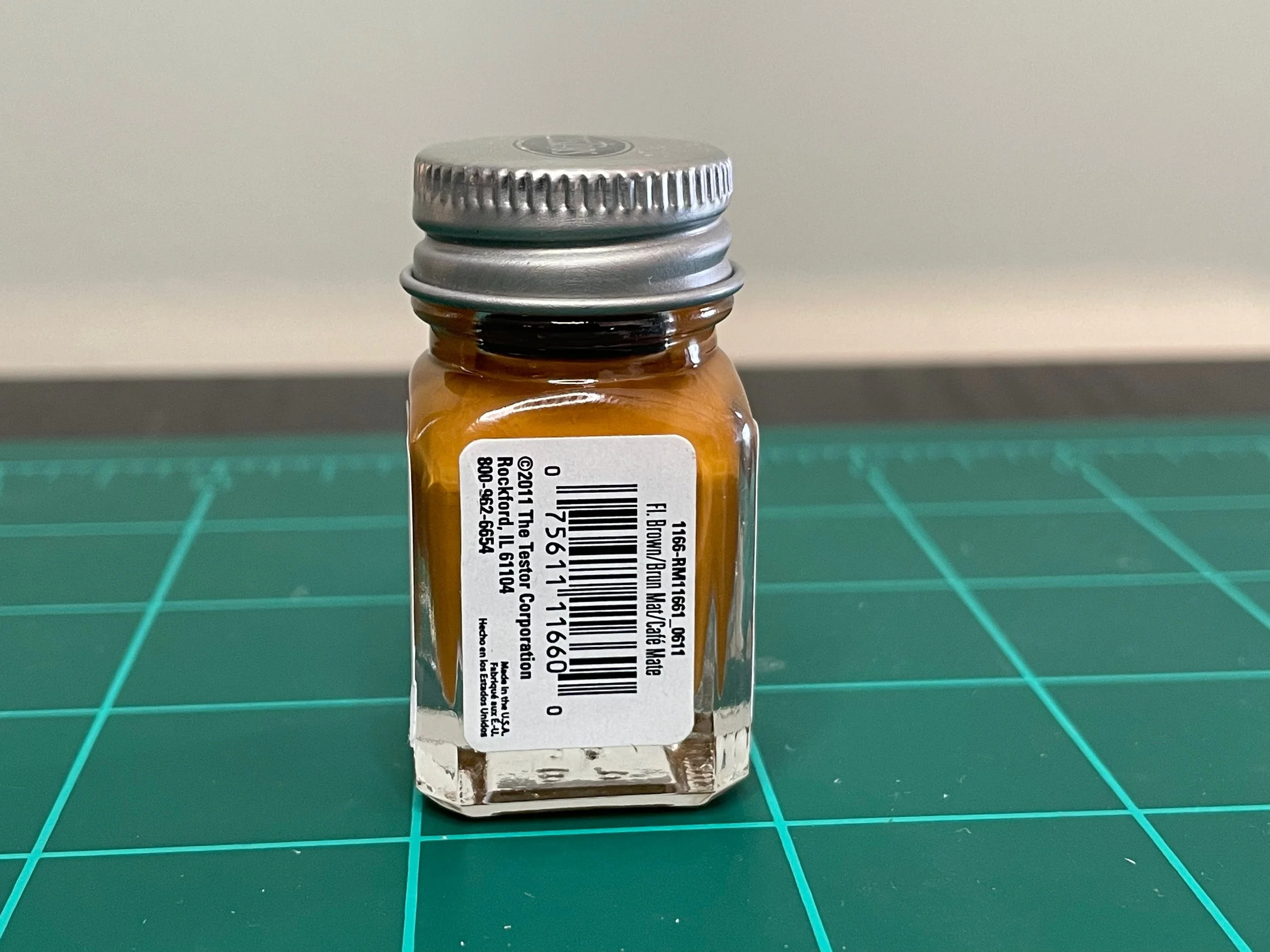 Testors Enamel 1/4oz-Flat Brown #1166