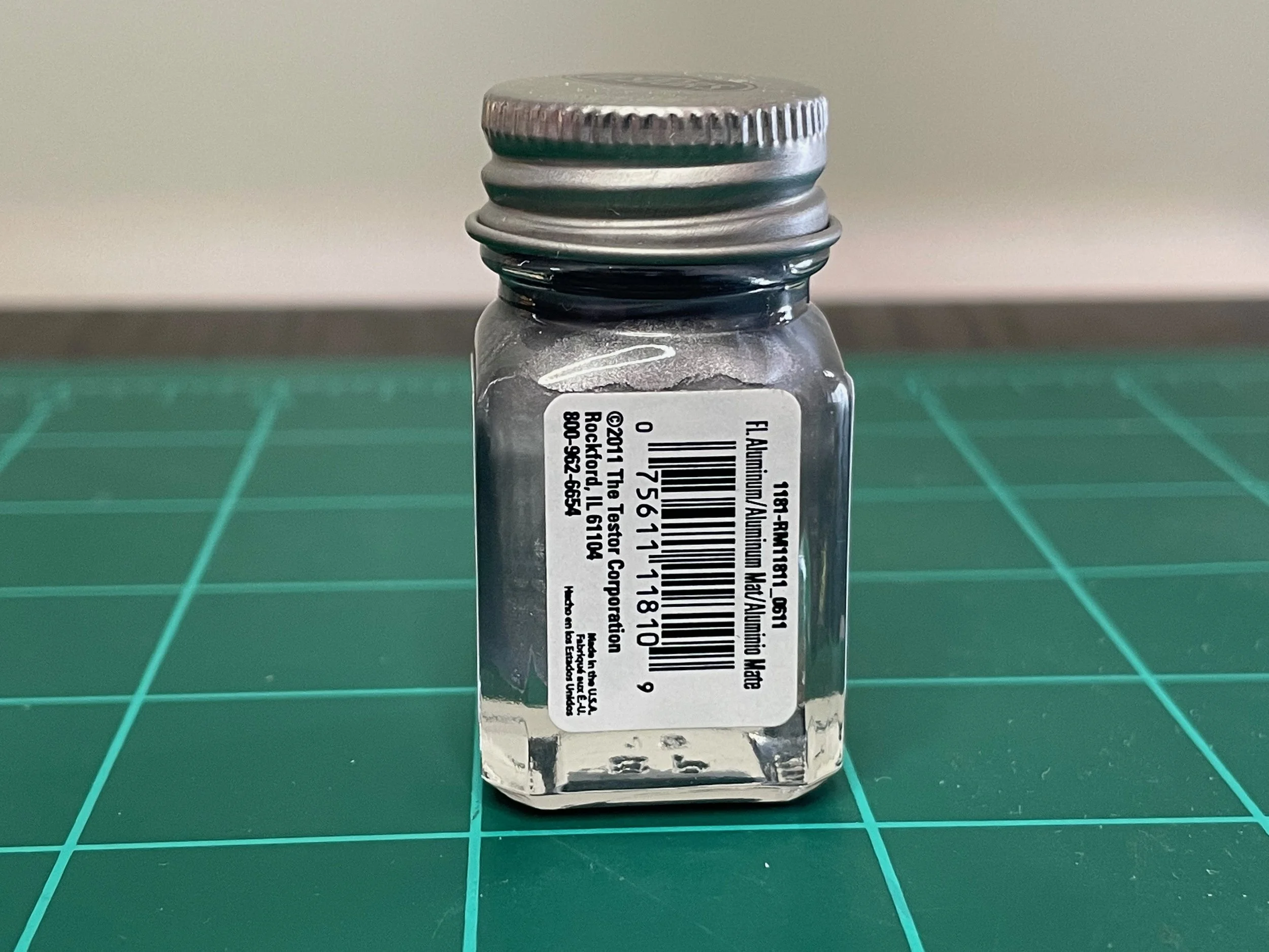 Testors Enamel 1/4oz-Flat Aluminum #1181