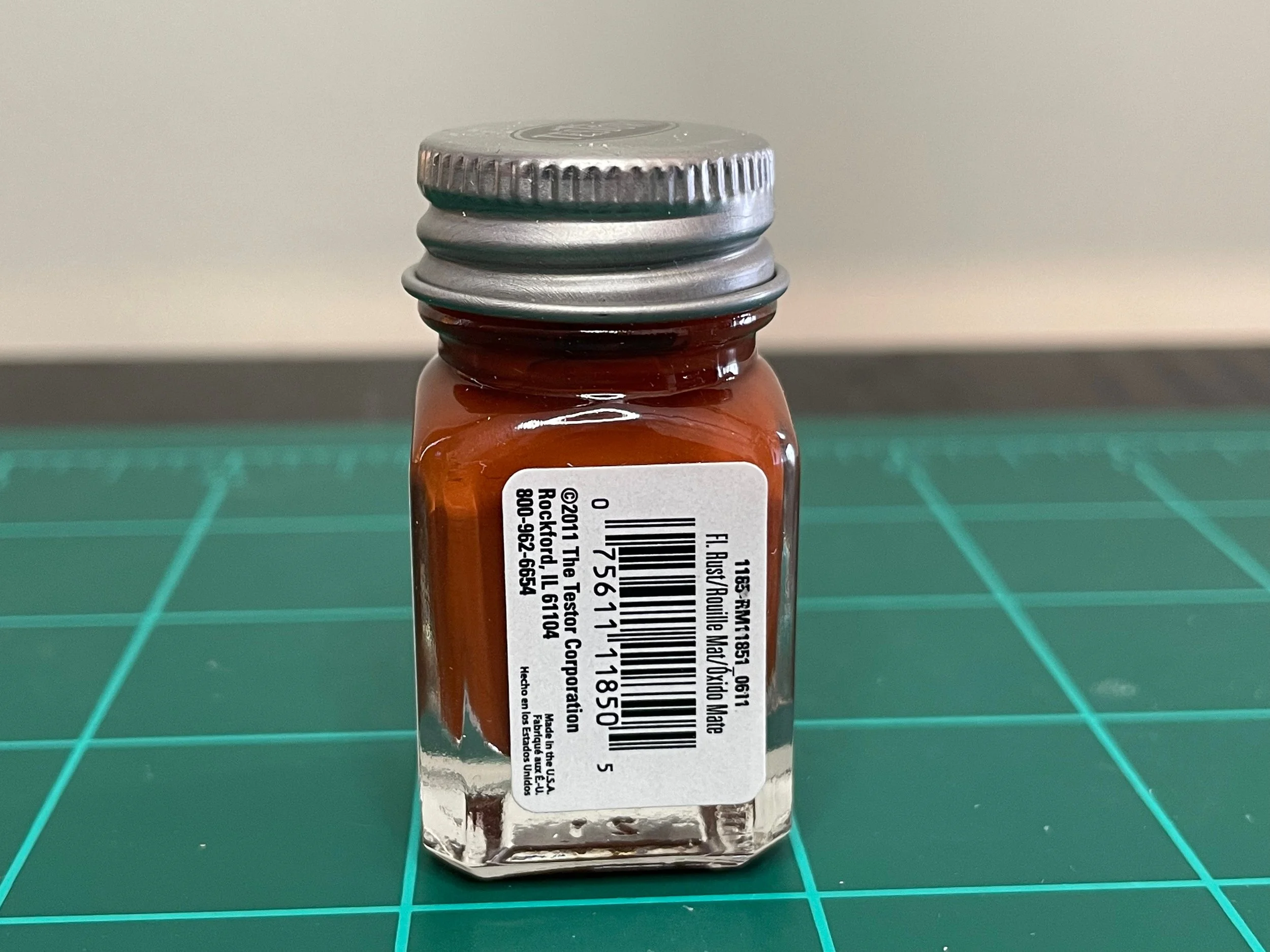 Testors Enamel 1/4oz-Flat Rust #1185