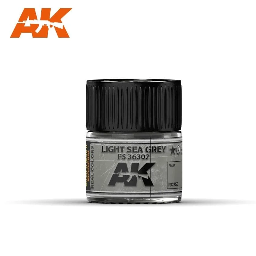 AK REAL COLORS: LIGHT SEA GREY RC250 FS36307 Acrylic Lacquer Paint 10ml Bottle