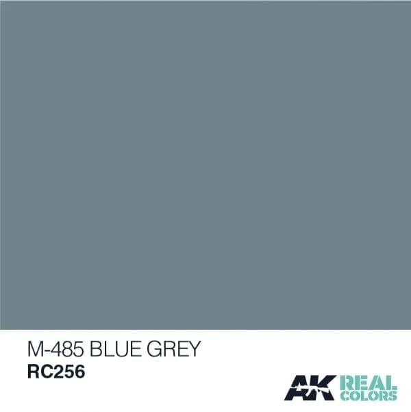AK REAL COLORS: M-485 BLUE GREY  Acrylic Lacquer Paint 10ml Bottle