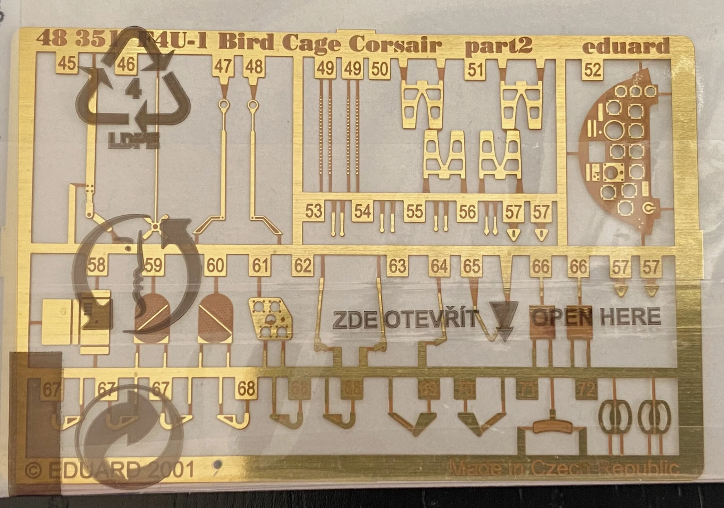 1/48 Eduards F4U1 BirdCage PhotoEtch