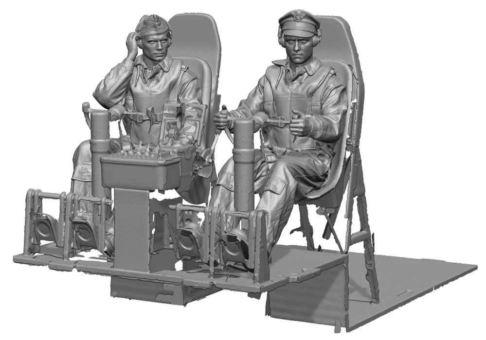 1/72 Legend Production WW2 US Bomber Pilot & Copilot set #LA7207