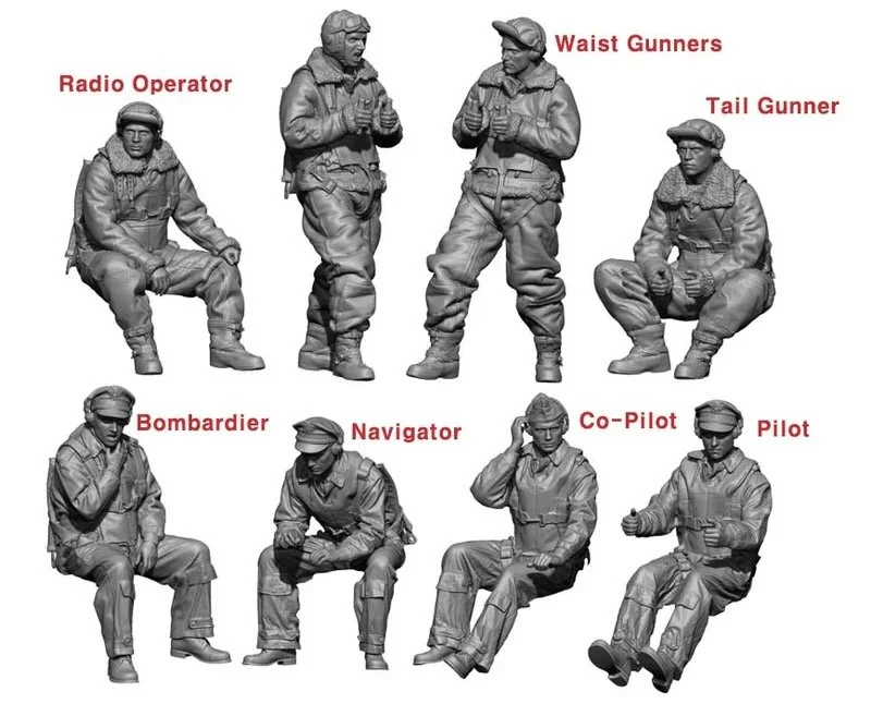 1/72 Legend Production B-17 Crew Set (8 Figures)  #LA7213