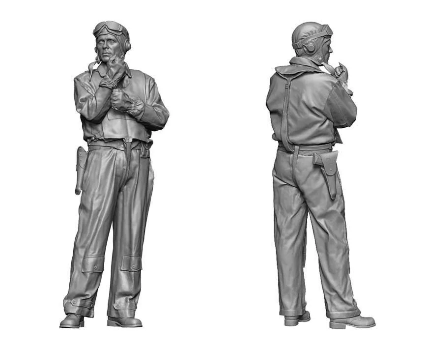 1/72 Legend Production WW2 US Navy Pilot (on deck) #LA7222
