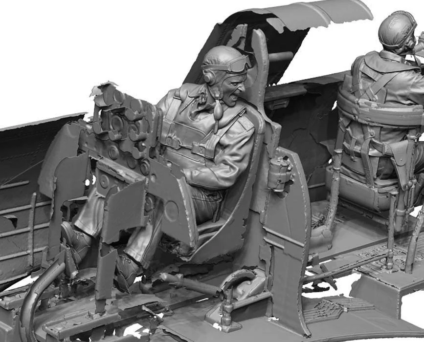 1/72 Legend Production WW2 US Navy Pilot 2 (Engaged/2Heads) #LA7223