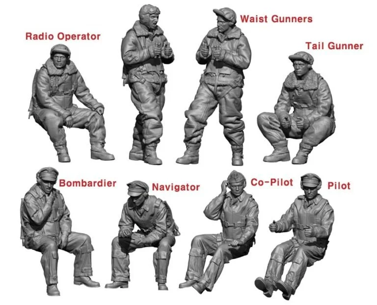 1/48 Legend Production B-17 Crew Set (8 Figures)  #LF4816
