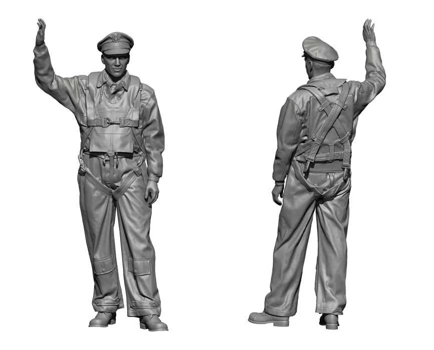 1/48 Legend Production WW2 US Bomber Pilot & Crew on the Ground #LF4820