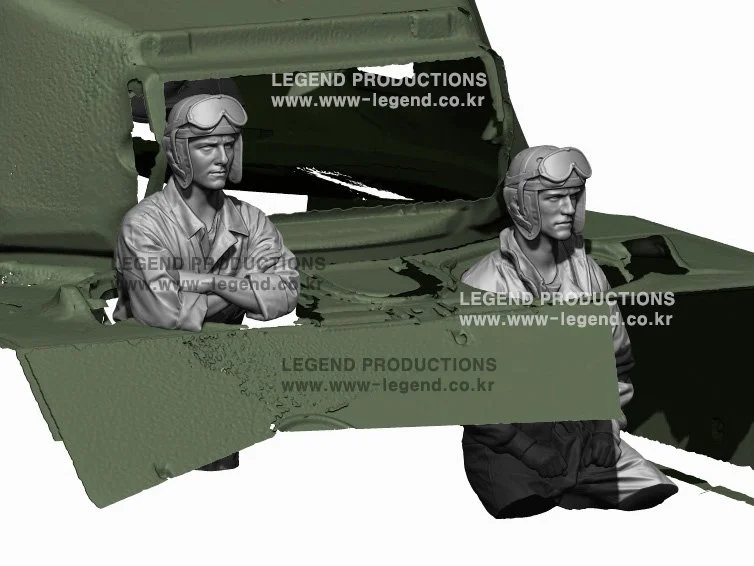 1/48 Legend Production WW2 US Tank Driver and Bow Gunner #LF4829