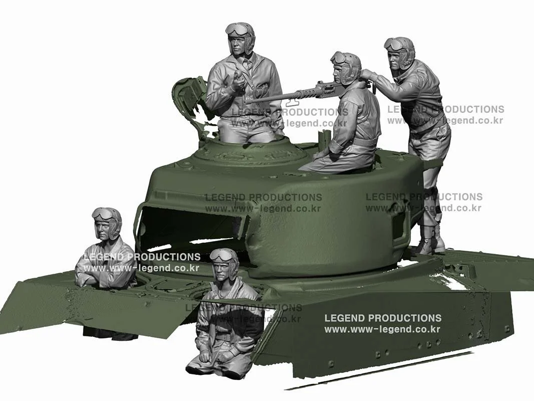 1/48 Legend Production WW2 US Tank Crew Set #LF4833