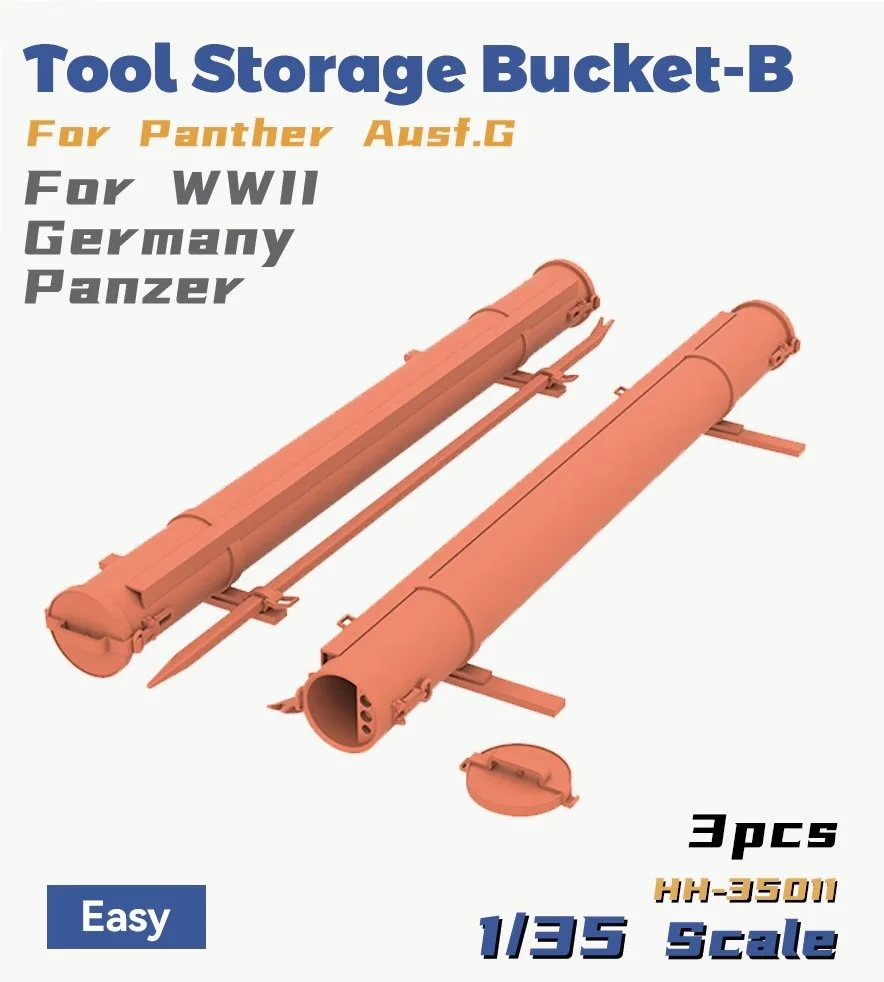 1/35 Heavy Hobby Tool Storage Bucket-B for Panther Ausf.G for WWII German Panzer #HH-35011