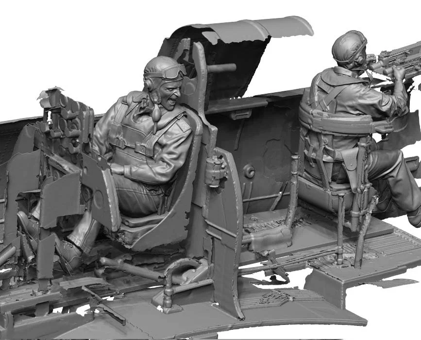 1/32 Legend Production WW2 US Navy Pilot & Rear Gunner Set 2 (Engaged) #LF3237