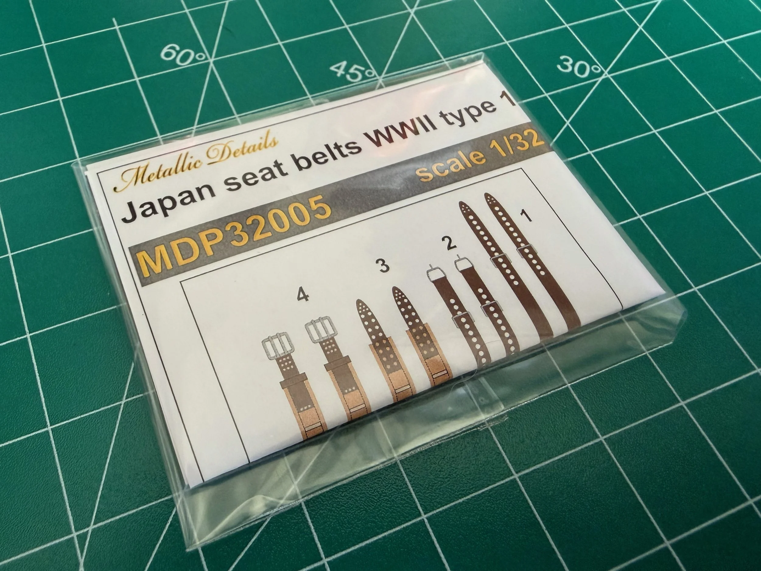 1/32 Metallic Details Japan Seat Belts Type 1 3D Decals #MDP32005