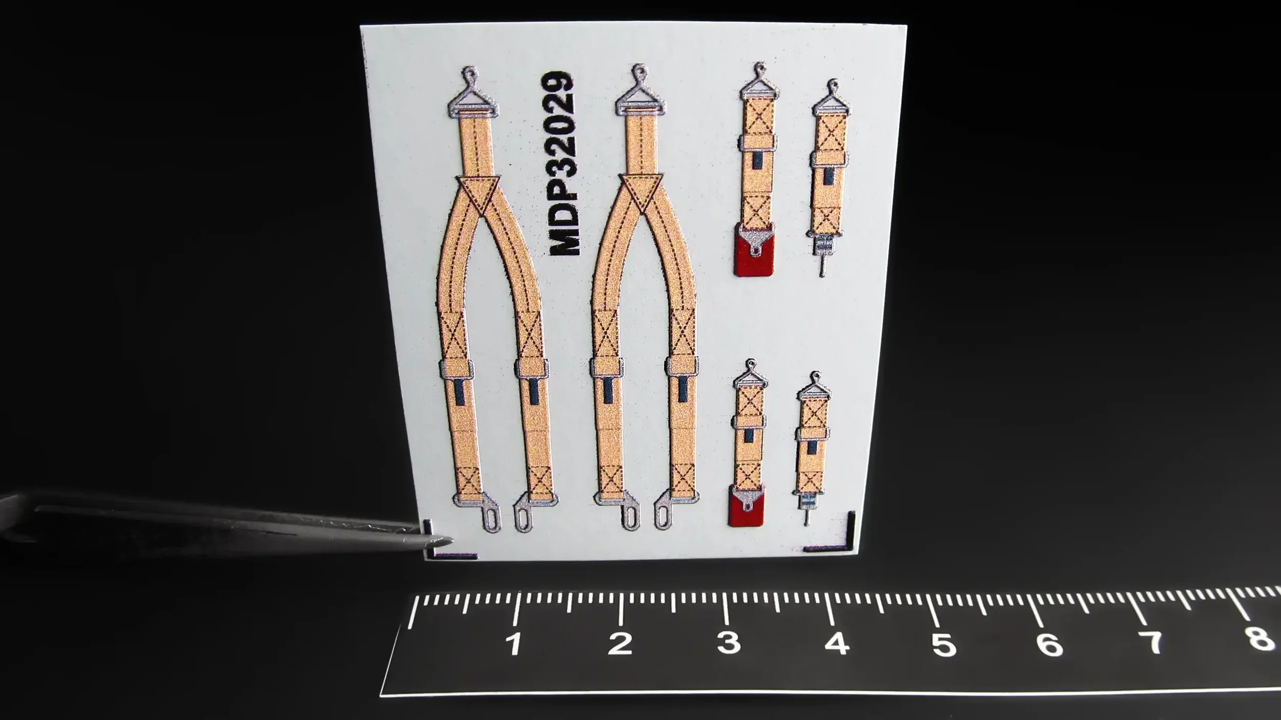 1/32 Metallic Details P-47, P-51 Seat Belts 3D Decals #MDP32029