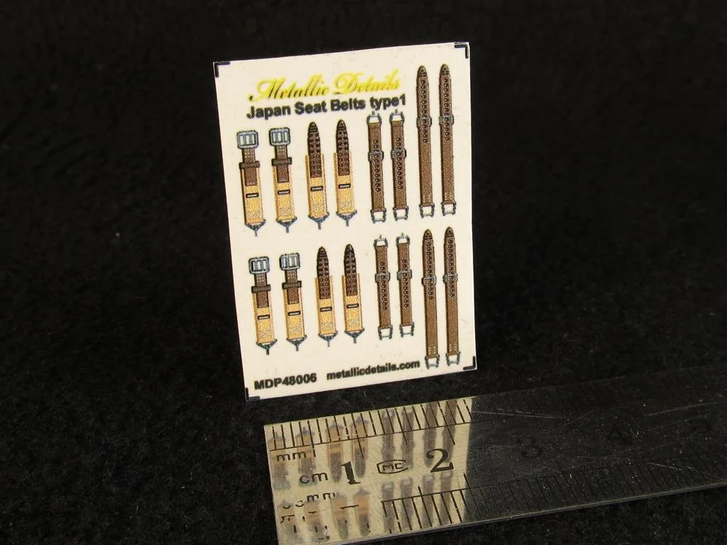 1/48 Metallic Details Japan Seat Belts Type 1 3D Decals #MDP48006