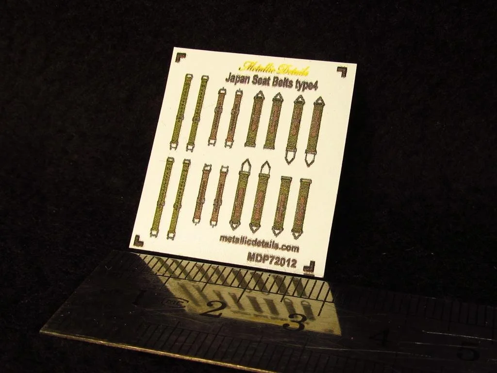 1/72 Metallic Details Japan Seat Belts Type 4 3D Decals #MDP72012