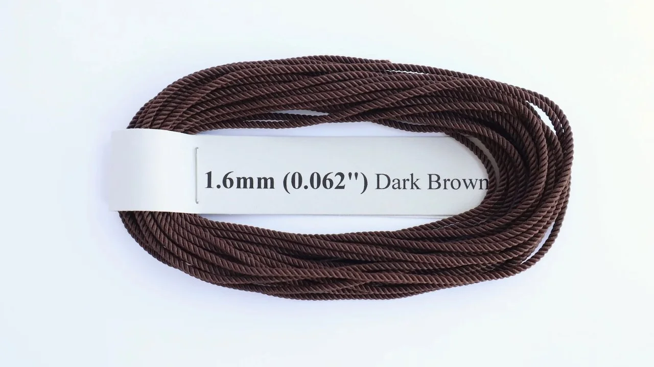 RoS Poly DrkBrwn Rope 1.6mm (0.062") RH6Mtrs #6015