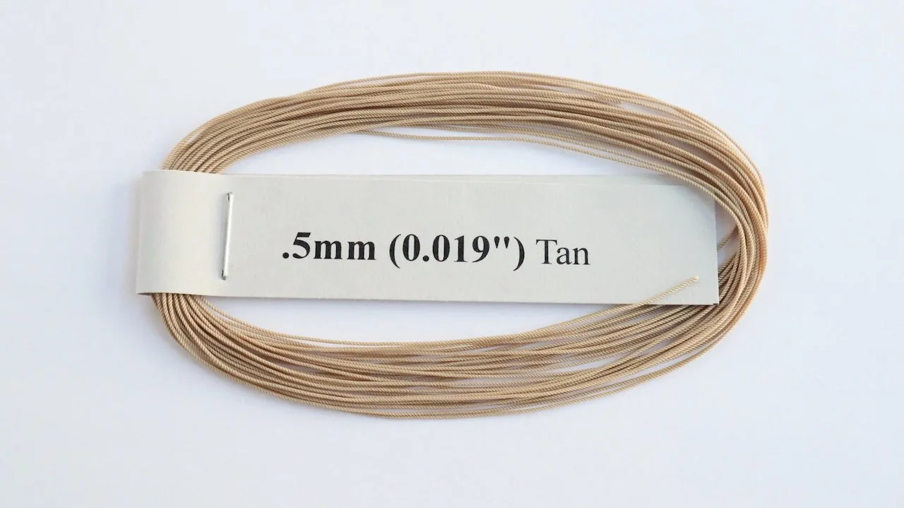 RoS Poly Tan Rope 1.3mm (0.051") RH6Mtrs #8012
